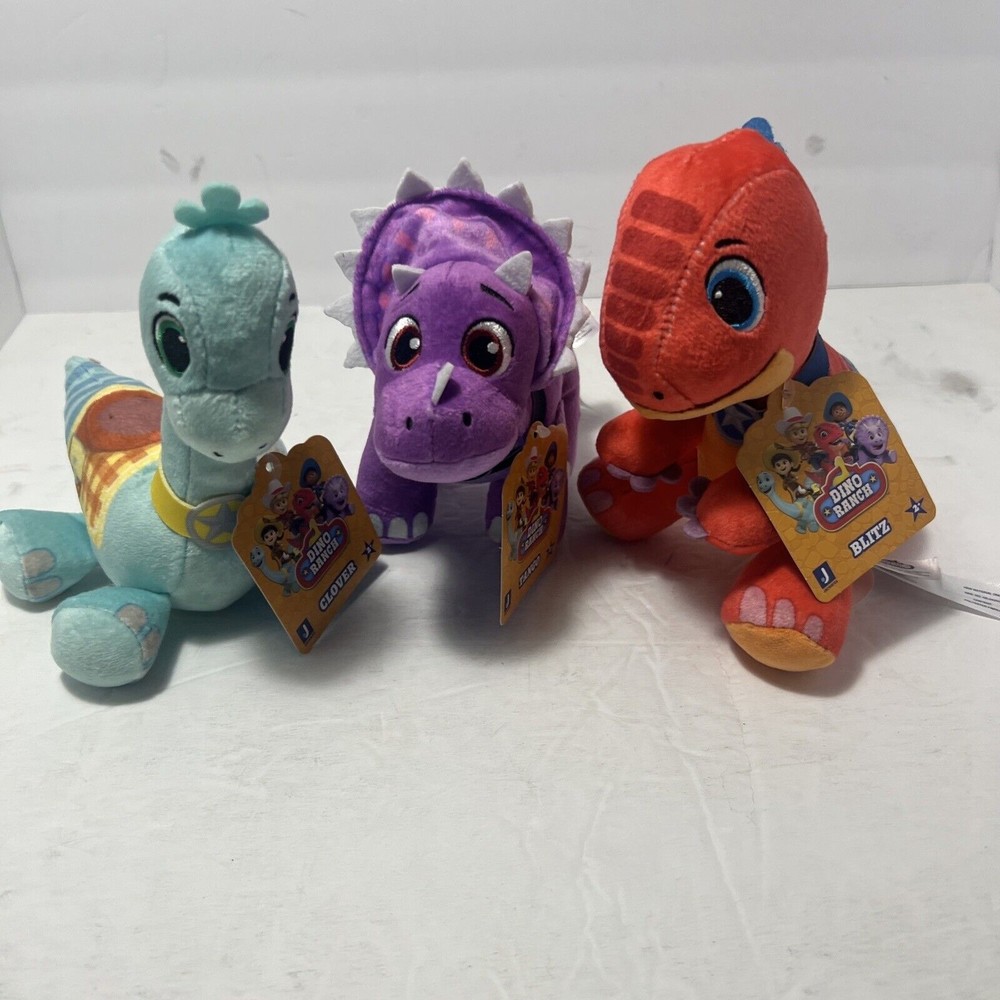 DINO RANCH Plush Blitz Clover Tango Set 3 Disney Junior Plush